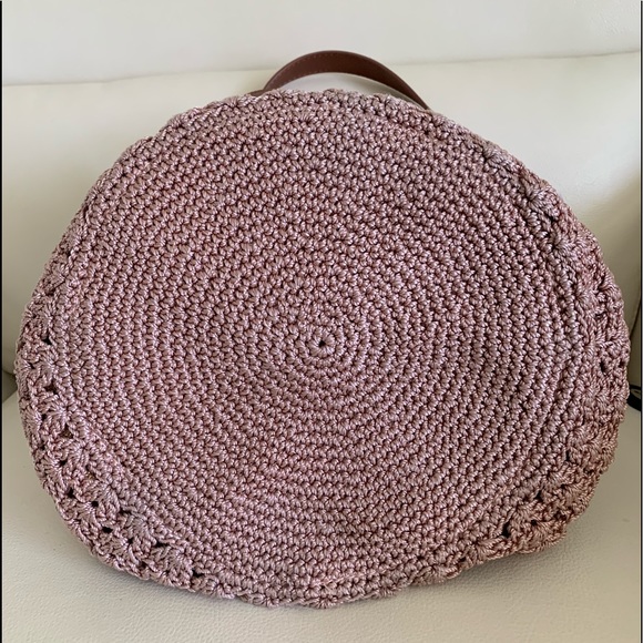 The Sak Silverlake Crochet Tote In Mauve - Picture 4 of 6